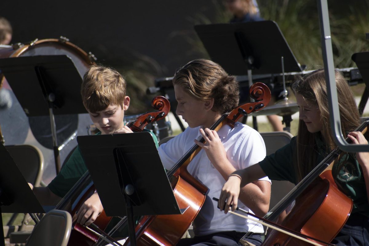 The Intermediate School Strings put on a musical performance for their grandparents.