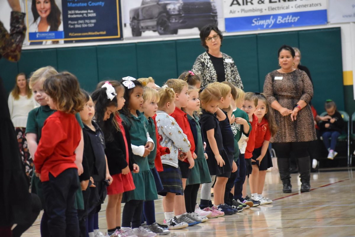 The fledgelings get ready to perform fun nursery rhymes for their grandparents.