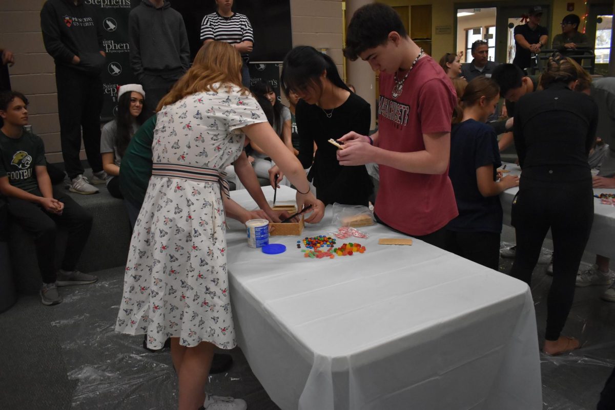 The freshmen put together a solid gingerbread house, securing them 3rd place.