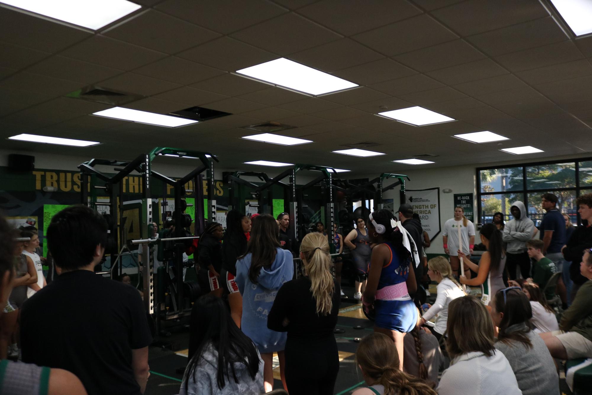 Girls weightlifting hosts Senior Night at the Falcon Fieldhouse