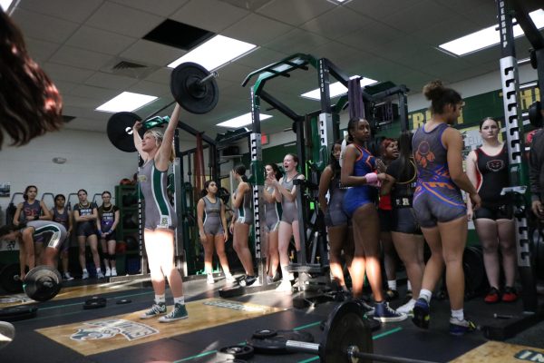 Girls weightlifting hosts Senior Night at the Falcon Fieldhouse