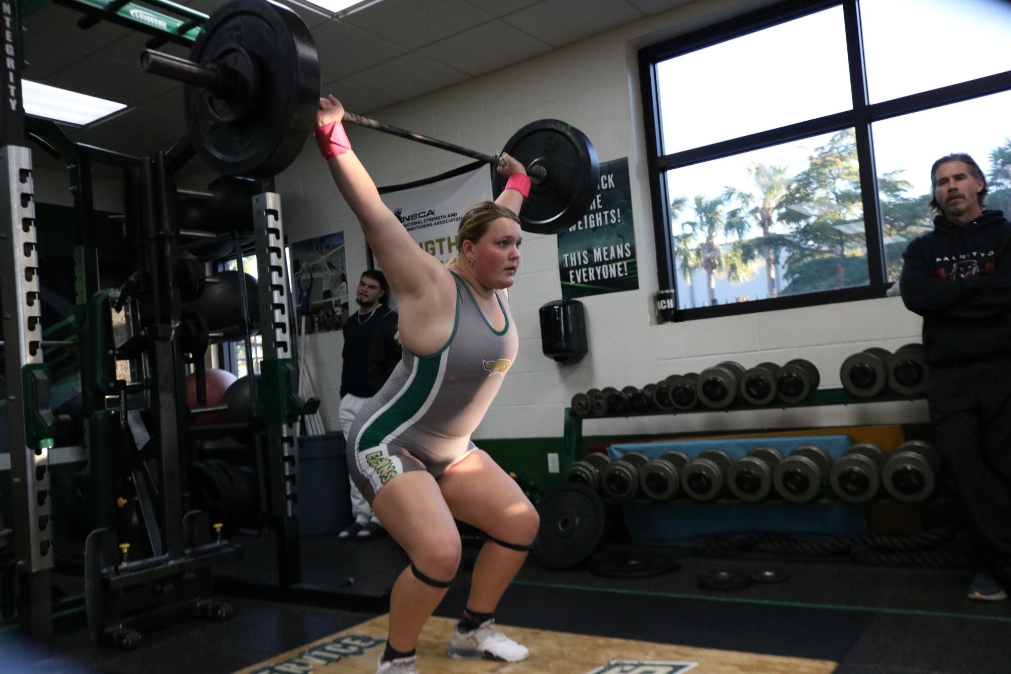 Girls weightlifting hosts Senior Night at the Falcon Fieldhouse